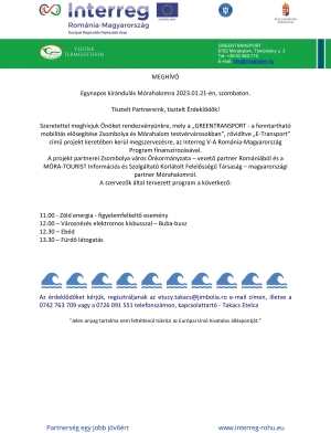 Egynapos kirándulás Mórahalomra 2023.01.21-én, szombaton.